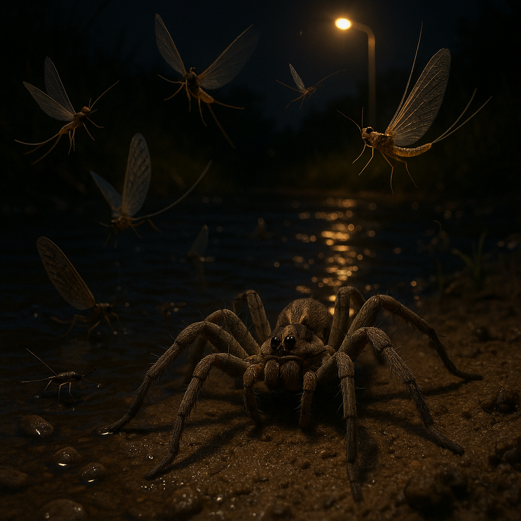 Lichtverschmutzung beeinträchtigt Nahrungsnetze und ökologische Verbindungen an Flussufern