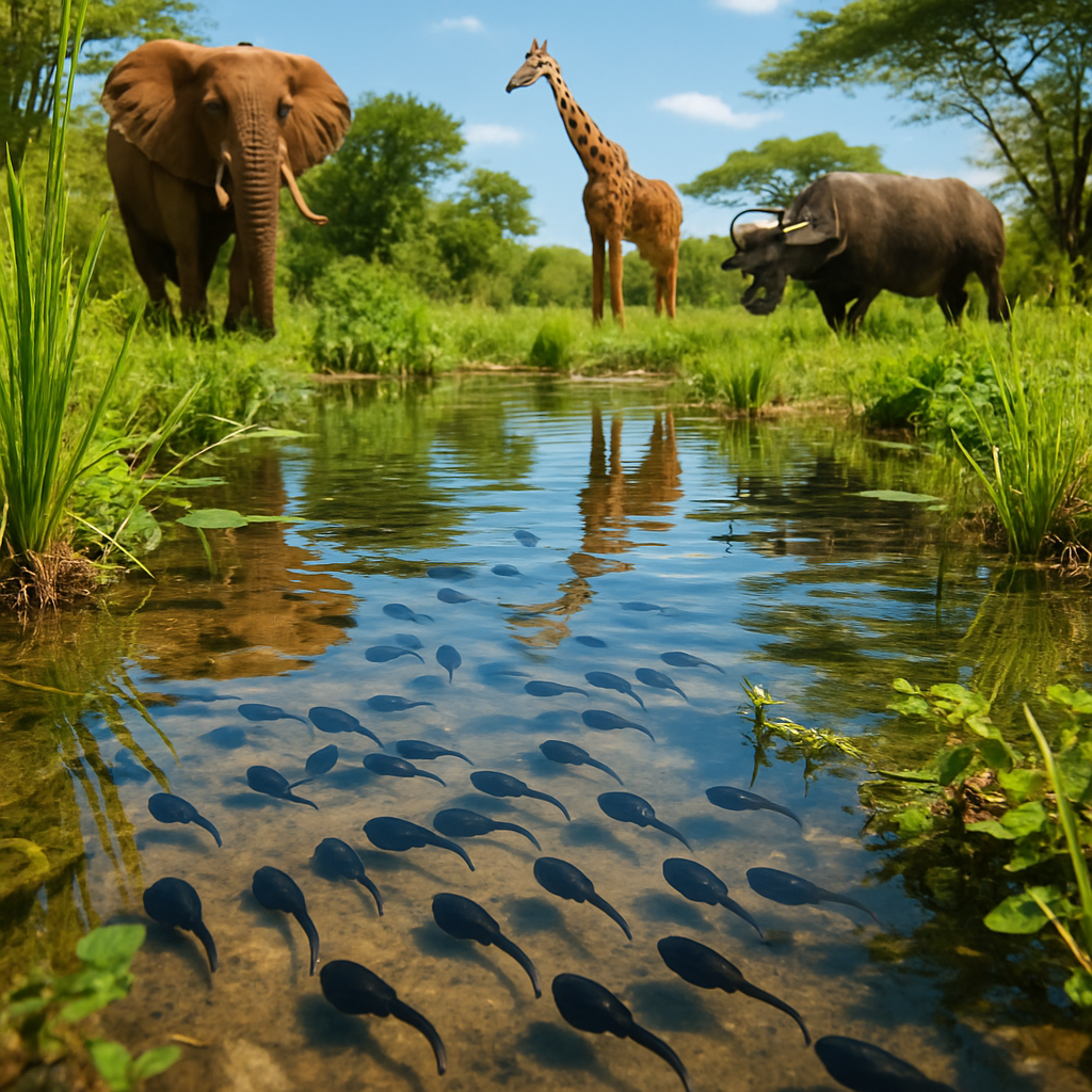 Rückgang großer Säugetiere beeinflusst Nährstoffkreislauf und Amphibienentwicklung in afrikanischen Savannen