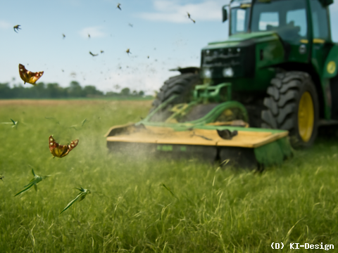 Neue Technologien zum Schutz von Insekten bei der Grünlandmahd