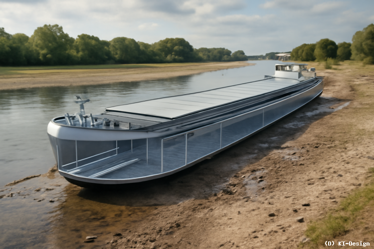 Leichtbau mit Aluminiumschaum für Frachtschiffe zur Verbesserung der Binnenschifffahrt bei Niedrigwasser