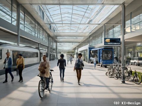 Bahnhöfe der Zukunft als multimodale Drehkreuze für nachhaltige Mobilität