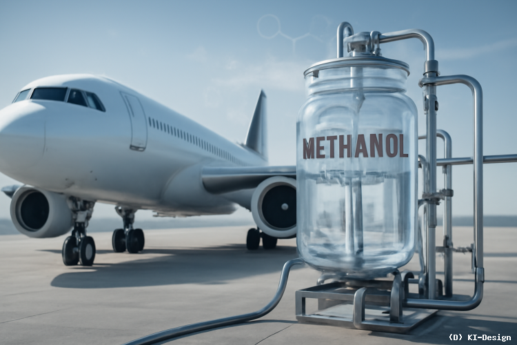 Methanol als nachhaltiger Rohstoff für die Herstellung von Flugkraftstoff qualifiziert
