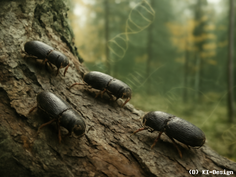 Genetische Faktoren bestimmen das Vermehrungspotenzial des Borkenkäfers Ips typographus