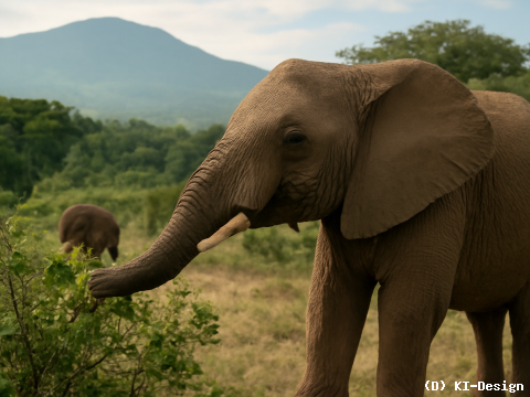 Selbstmedikation afrikanischer Elefanten durch Heilpflanzen im Mount-Elgon-Gebiet Kenias