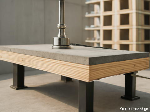 Nachhaltige Holz-Beton-Geschossdecke UniversalTimberSlab überzeugt im Belastungstest